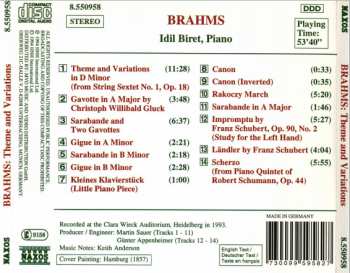 CD Johannes Brahms: Theme And Variations