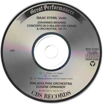 CD Johannes Brahms: Violin Concerto