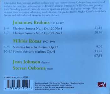 CD Johannes Brahms: Clarinet Sonatas
