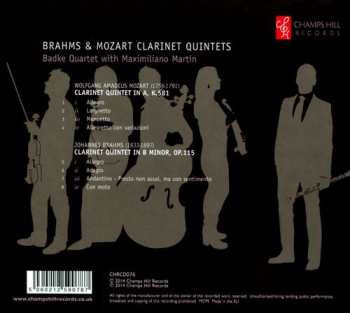 CD Johannes Brahms: Brahms & Mozart Clarinet Quintets