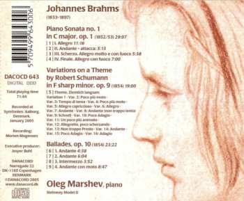 CD Johannes Brahms: The Early Brahms