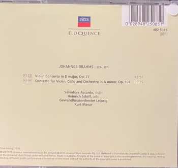 CD Johannes Brahms: Violin Concerto; Double Concerto