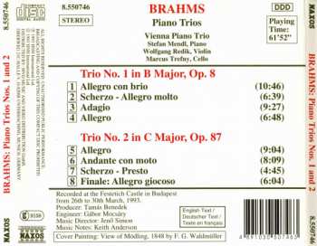 CD Johannes Brahms: Piano Trios No. 1, Op. 8 · No. 2, Op. 87