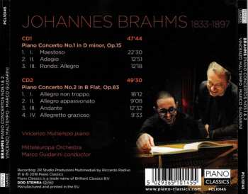 2CD Johannes Brahms: Piano Concertos 1 & 2