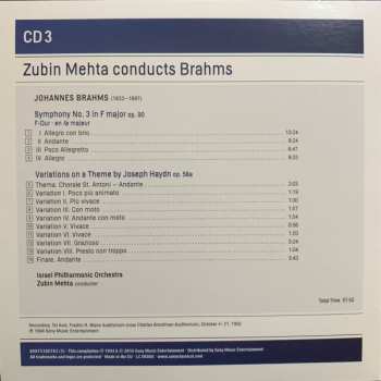4CD/Doos Johannes Brahms: Zubin Mehta Conducts Brahms (Symphonies Nos. 1-4 • Tragic Overture • Haydn Variations)