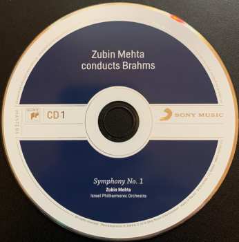 4CD/Doos Johannes Brahms: Zubin Mehta Conducts Brahms (Symphonies Nos. 1-4 • Tragic Overture • Haydn Variations)