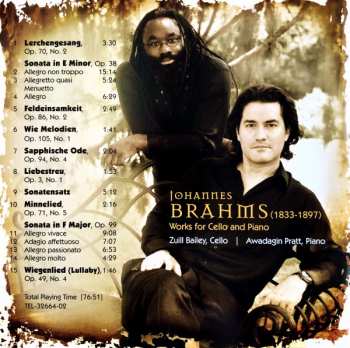 CD Johannes Brahms: Works For Cello And Piano