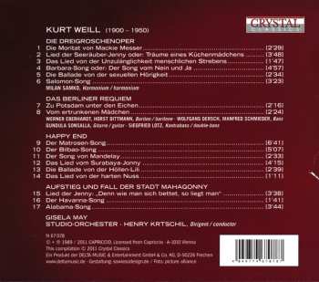 CD Kurt Weill: Brecht-Weill Songs