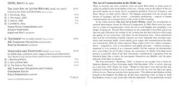 SACD BBC Symphony Chorus: The Lost Art Of Letter Writing / Testament / Vexations And Devotions