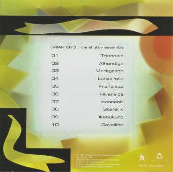 CD Brian Eno: The Shutov Assembly