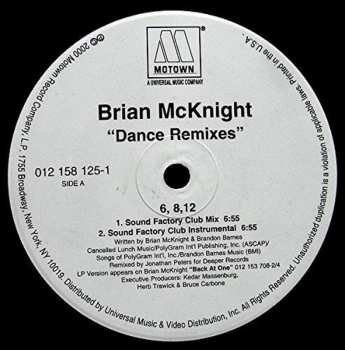 Album Brian McKnight: 6, 8, 12 / Back At One Dance Remixes