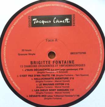 LP Brigitte Fontaine: 13 Chansons Décadentes Et Fantasmagoriques