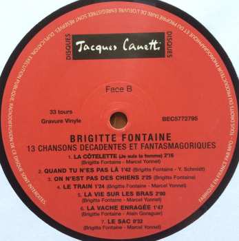 LP Brigitte Fontaine: 13 Chansons Décadentes Et Fantasmagoriques