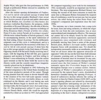 CD Benjamin Britten: Serenade • Les Illuminations • Nocturne