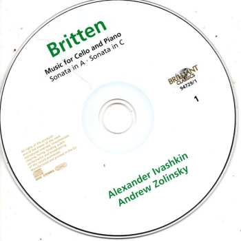 2CD Benjamin Britten: Complete Music For Cello Solo And Cello & Piano
