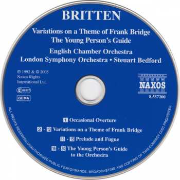 CD The London Symphony Orchestra: Variations On A Theme Of Frank Bridge