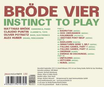 CD Claudio Puntin: Instinct To Play