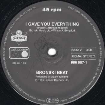 LP Bronski Beat: Hit That Perfect Beat