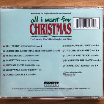 CD Bruce Broughton: All I Want For Christmas (Music From The Original Motion Picture Soundtrack)