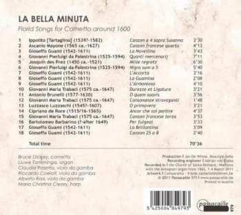 CD Bruce Dickey: La Bella Minuta (Florid Songs For Cornetto Around 1600)