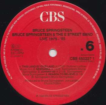 5LP/Doos Bruce Springsteen & The E-Street Band: Live/1975-85