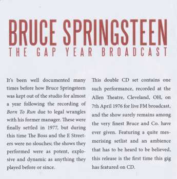 2CD Bruce Springsteen & The E-Street Band: The Gap Year Broadcast