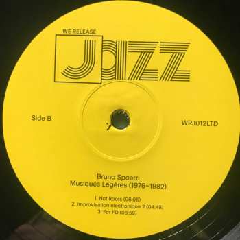 LP Bruno Spoerri: Musiques Légères (1976-1982) LTD