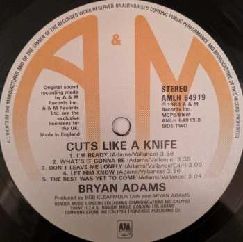 LP Bryan Adams: Cuts Like A Knife
