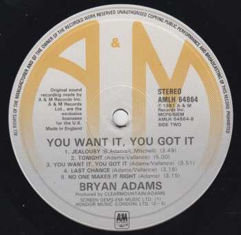 LP Bryan Adams: You Want It, You Got It