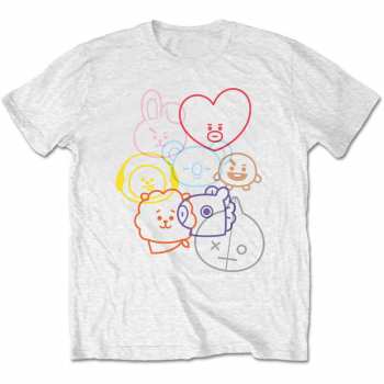 Merch Bt21: T-shirt Faces 
