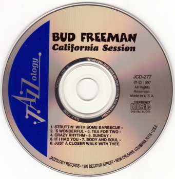 CD Bud Freeman: California Session