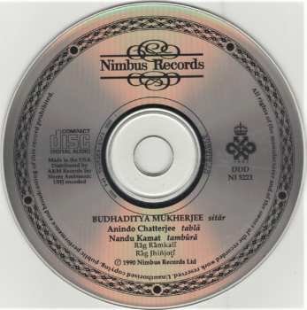 CD Anindo Chatterjee: Rāg Rāmkalī / Rāg Jhiñjoṭī