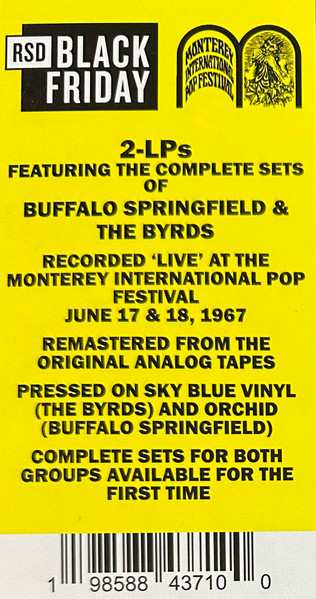 2LP The Byrds: Live At The Monterey International Pop Festival