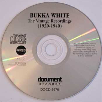 CD Bukka White: Aberdeen Mississippi Blues: The Vintage Recordings (1930-1940)