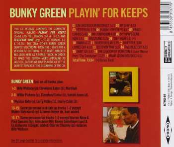 CD Bunky Green: Playin' For Keeps