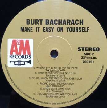 LP Burt Bacharach: Make It Easy On Yourself LTD