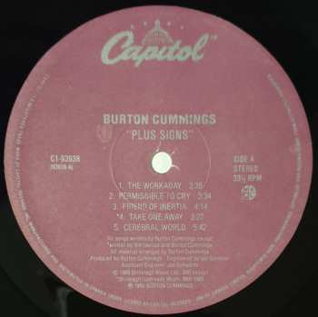 LP Burton Cummings: Plus Signs