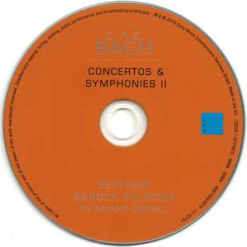 CD Carl Philipp Emanuel Bach: Concertos & Symphonies II