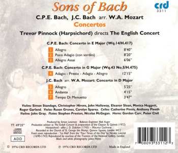 CD Wolfgang Amadeus Mozart: Sons Of Bach: Concertos