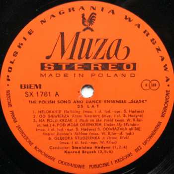 LP Zespół Pieśni I Tańca Śląsk: The Polish Song And Dance Ensemble Vol. 9 (25 Lat)