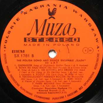 LP Zespół Pieśni I Tańca Śląsk: The Polish Song And Dance Ensemble Vol. 9 (25 Lat)