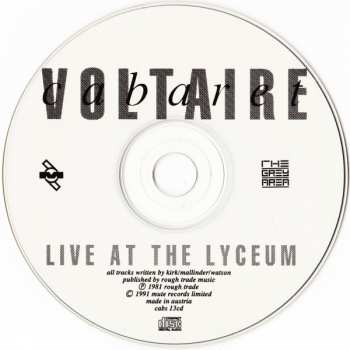 CD Cabaret Voltaire: Live At The Lyceum