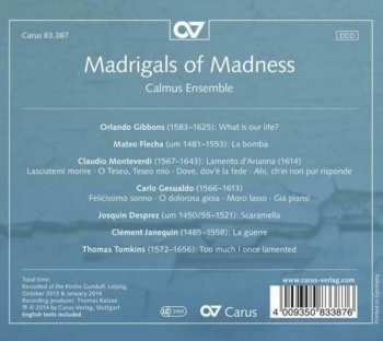 CD Calmus Ensemble: Madrigals Of Madness
