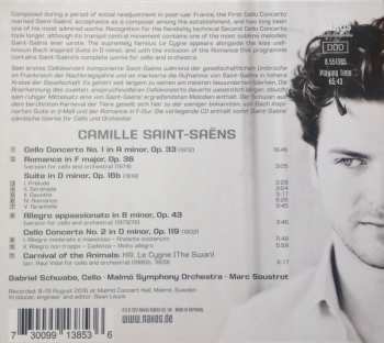CD Camille Saint-Saëns: Cello Concertos Nos. 1 & 2 / Works For Cello And Orchestra