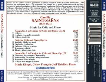 CD Camille Saint-Saëns: Cello Sonatas • Suite For Cello And Piano, Op. 16