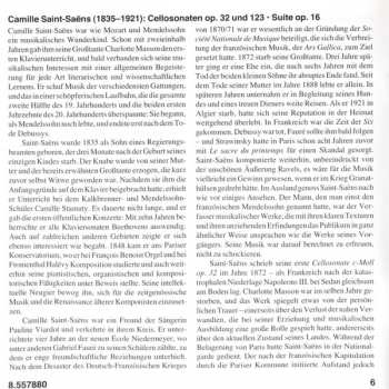 CD Camille Saint-Saëns: Cello Sonatas • Suite For Cello And Piano, Op. 16