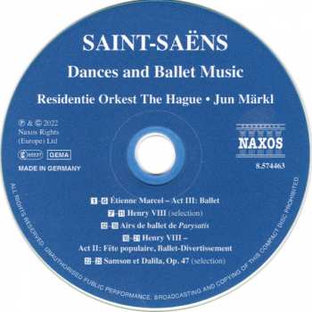 CD Camille Saint-Saëns: Dances And Ballet Music