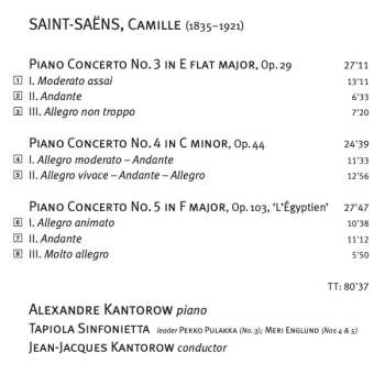 SACD Camille Saint-Saëns: Piano Concertos 3, 4 & 5 «L'Égyptien»