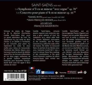 CD Camille Saint-Saëns: Symphonie N°3 ''Avec Orgue'', Concerto Pour Piano N°4
