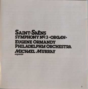 CD The Philadelphia Orchestra: Organ Symphony (No. 3 In C Minor, Op. 78)